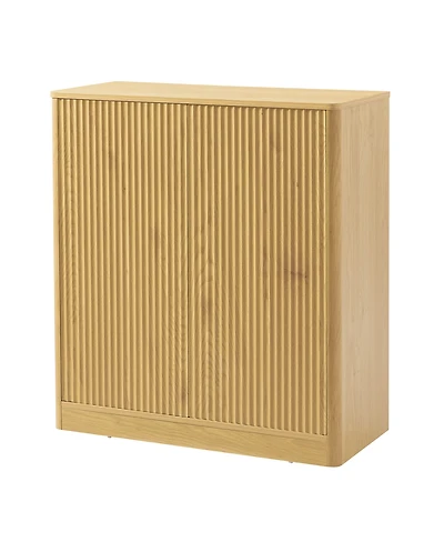 Streamdale Furniture 31.5" Modern Wavy Sideboard Cabinet with Curved Design, 2 Doors.