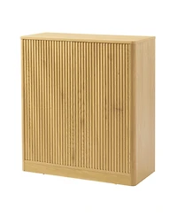 Streamdale Furniture 31.5" Modern Wavy Sideboard Cabinet with Curved Design, 2 Doors.