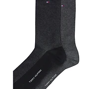 Tommy Hilfiger Men's Dress Reinforced Heel Crew Socks, 2-Pack