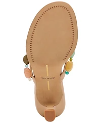 Dolce Vita Women's Daksie Shell Embellished Thong Slip-On Dress Sandals