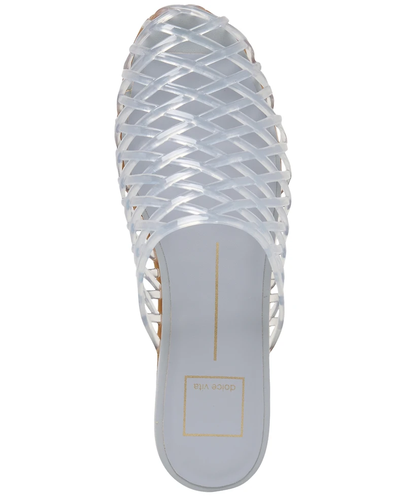 Dolce Vita Women's Ginna Caged Slip-On Jelly Mule Flats