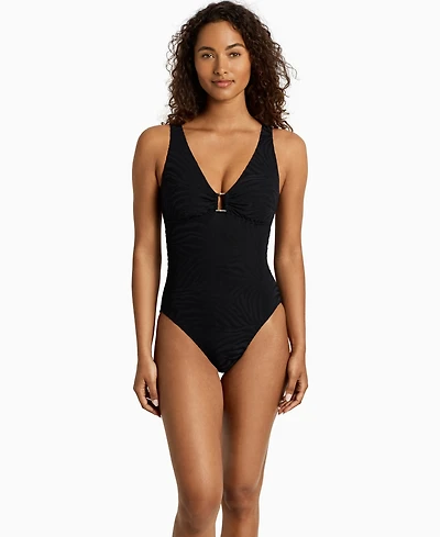 Lauren Ralph Women's Ring Tank One-Piece Swimsuit