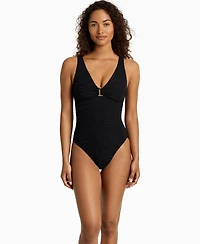 Lauren Ralph Women's Ring Tank One-Piece Swimsuit