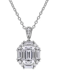 Macy's Moissanite (2-1/2 ct. t.w.) Pendant Necklace in Sterling Silver