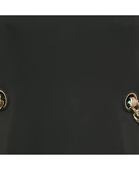 Pre-Owned Emilio Pucci Women's Black Crepe Ribbon Details Mini Dress