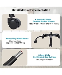 Streamdale Furniture Streamdale Office Chair with Foot Rest, Executive, Reclining, Pu Leather Comfy Swivel Chair