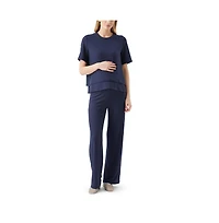 Ripe Maternity Mike Rib Nursing Top Navy