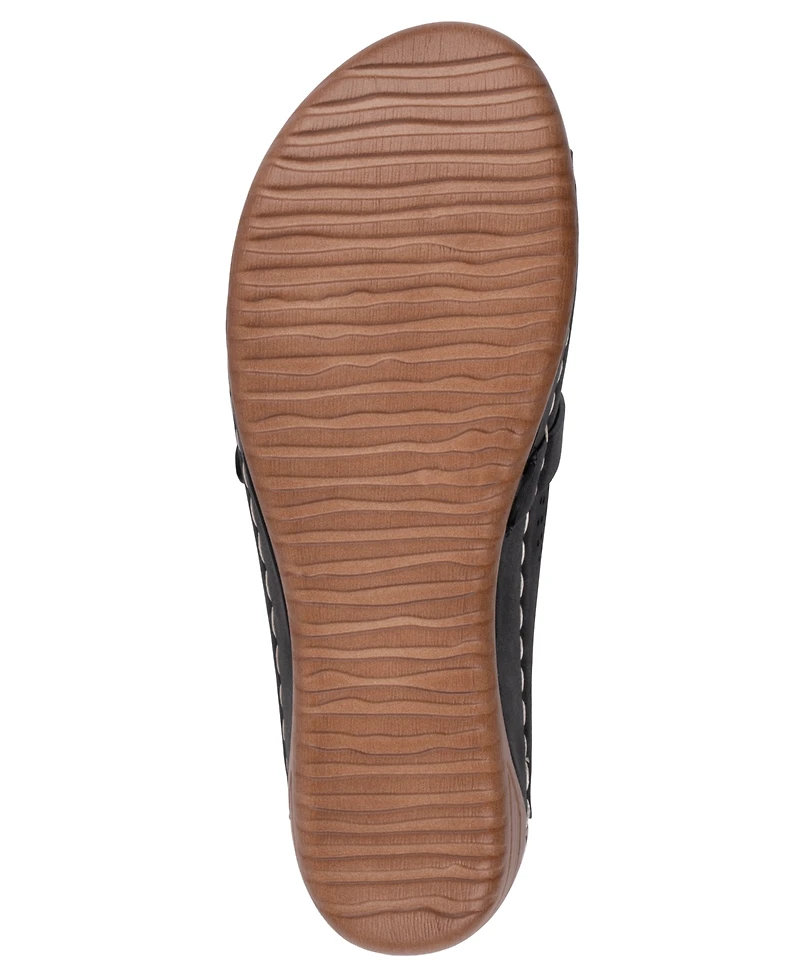 Gc Shoes Women's Moira Perforated Comfort Round Toe Sandals