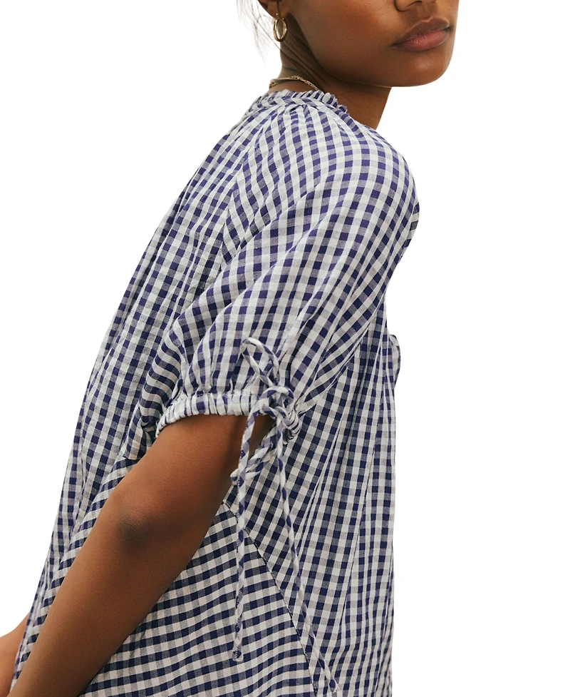 Free People Women's Farley Gingham Tunic Top