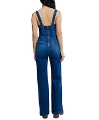 Free People Women's Suns Out Square Neck Bootcut Jumpsuit
