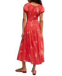 Free People Women's Complete Me Short-Sleeve Midi Dress