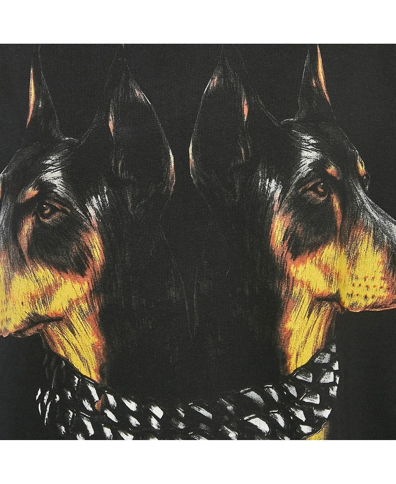 Pre-Owned Givenchy Men's Black Doberman Print Cotton Crewneck Sweatshirt