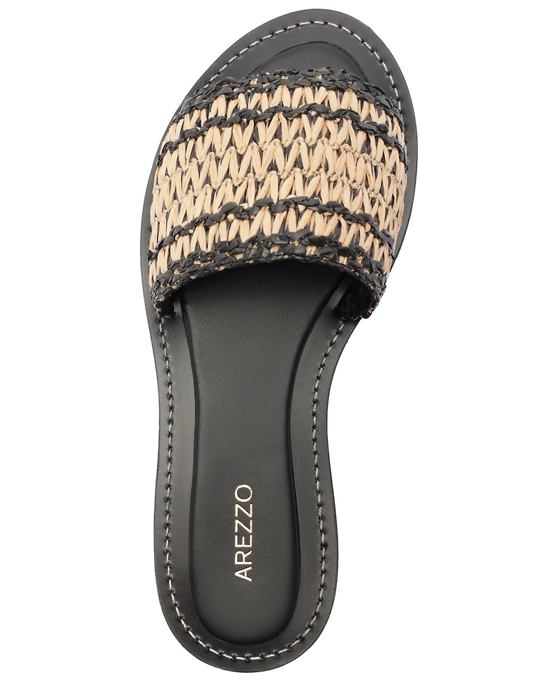 Arezzo Women's Liz Round Toe Flat Sandals