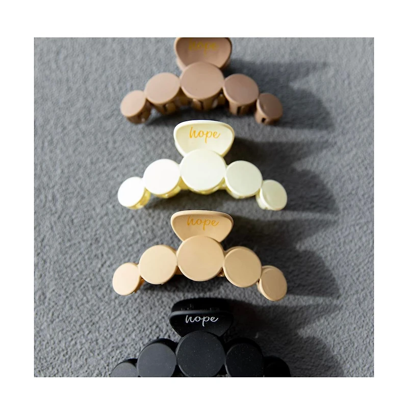 Headbands of Hope Women's Matte Dot Claw Clip - Cream