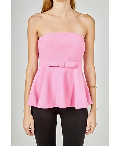 endless rose Women's Strapless Flared Top