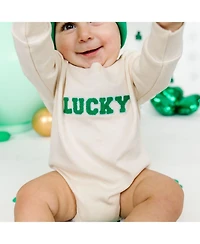 Sweet Wink Baby Boys Boy Lucky Varsity Patch St. Patrick's Day Long Sleeve Romper