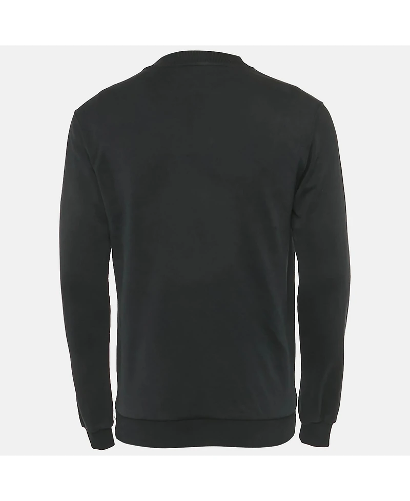 Pre-Owned Dolce & Gabbana Men's Black Logo Embroidered Cotton Sweatshirt