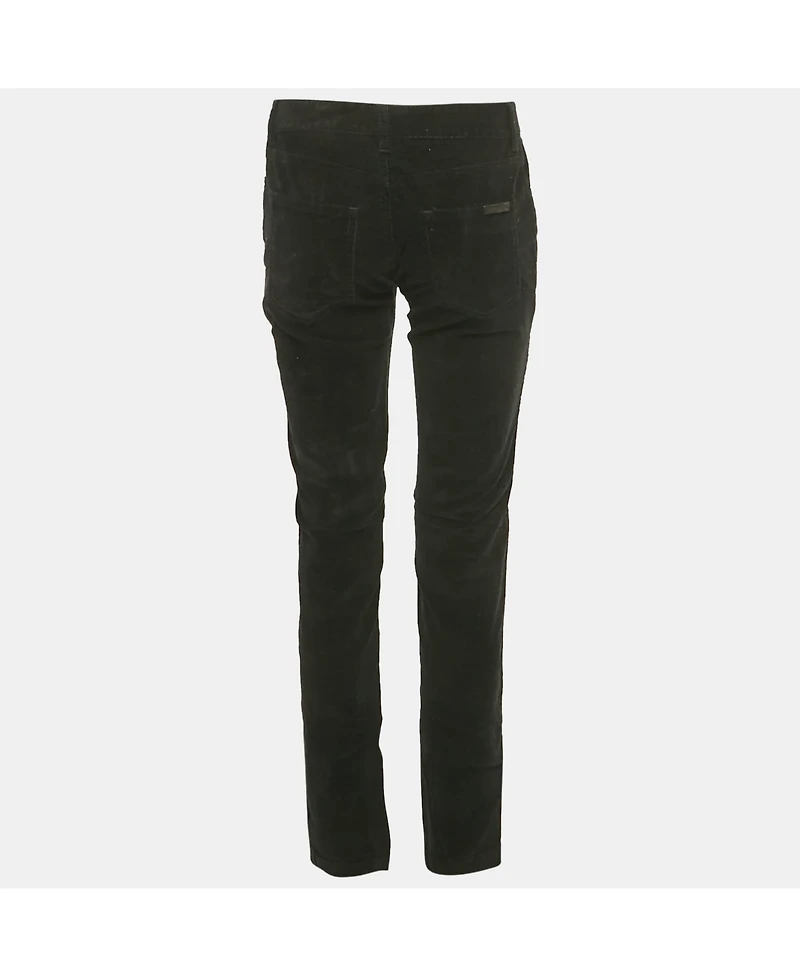 Pre-Owned Dolce & Gabbana Women's Black Corduroy Slim Fit Jeans
