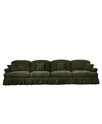 Streamdale Furniture Elegant Mid Century 4 Seater Sofa with Flared Arms and Skirts
