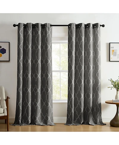 Elrene Home Fashions Medalia Geometric Window Curtain Panel