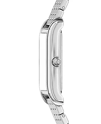 Tory Burch Women's The Eleanor Slim Quartz Two-Hand Silver Stainless Steel Watch, 22mm