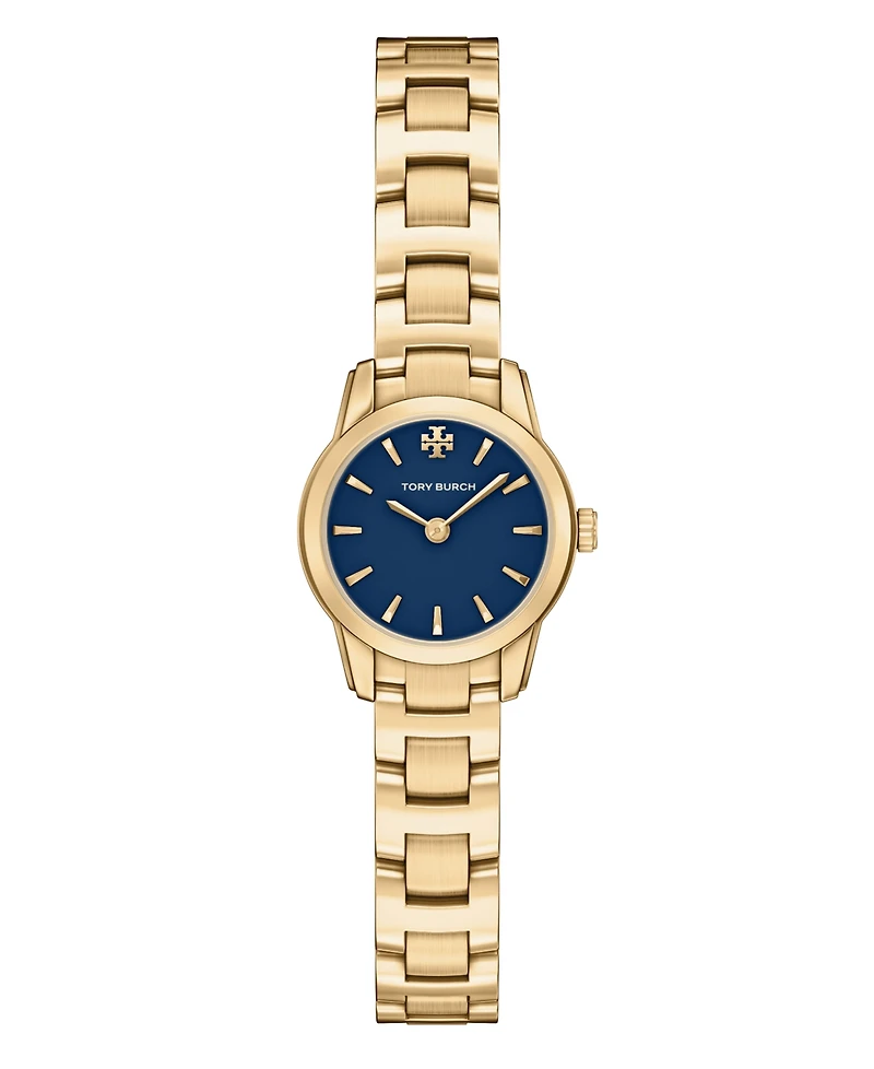 Tory Burch Women's The Miller Round Mini Quartz Two-Hand Gold Stainless Steel Watch, 22mm