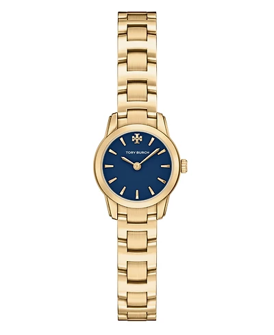 Tory Burch Women's The Miller Round Mini Quartz Two-Hand Gold Stainless Steel Watch, 22mm