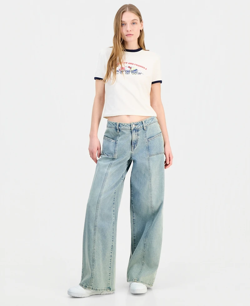 Love Tribe Juniors' Hello Kitty & Friends Ringer T-Shirt