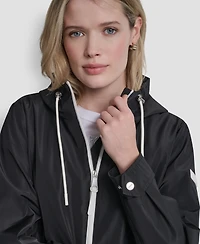 Dkny Women's Sporty Anorak Hooded Raincoat