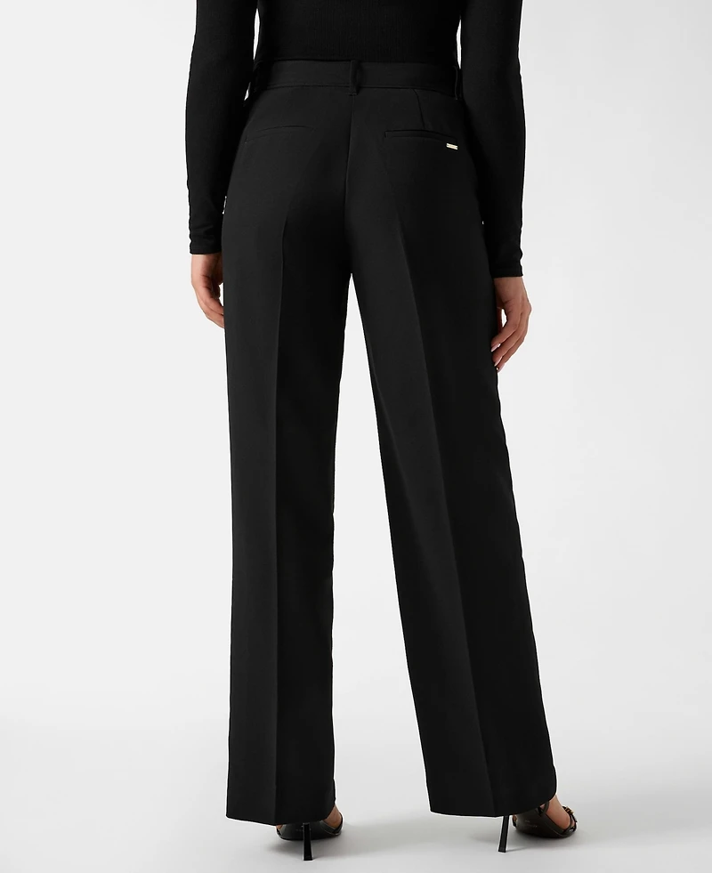 Guess Women's Nausica Wide Leg Pleated Pants