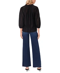 Vince Camuto Women's Raglan Peasant Sleeve V-Neck Blouse