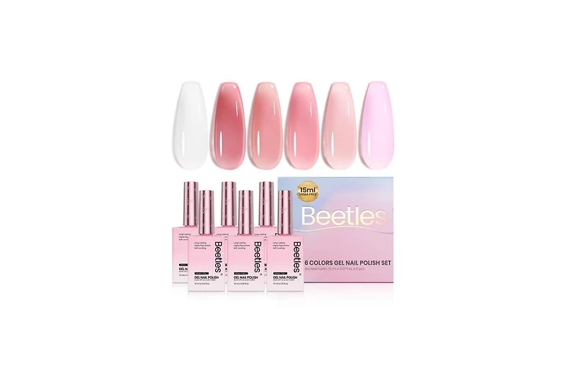 Beetles Nude Gel Nail Polish Set - 6 Colors