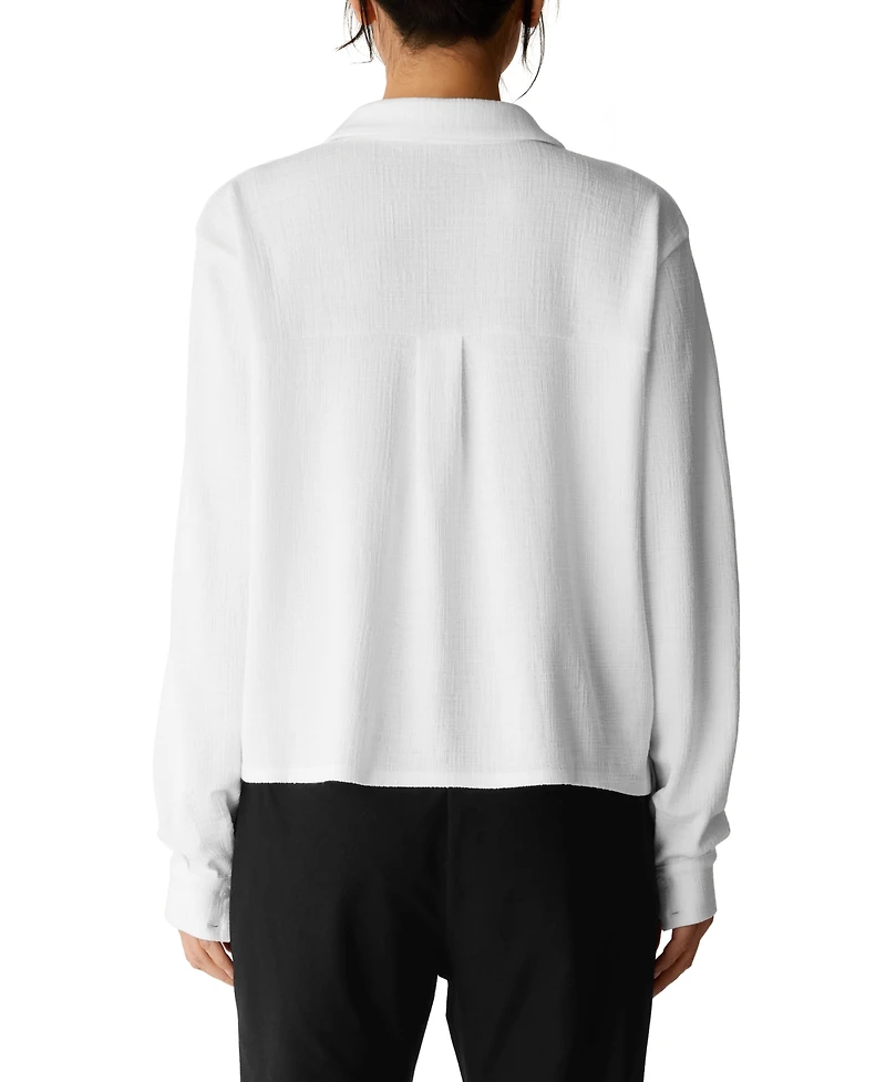 Eileen Fisher Women's Classic Collar Short Shirt