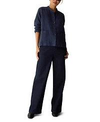 Eileen Fisher Women's Mandarin Collar Shirt Jacket