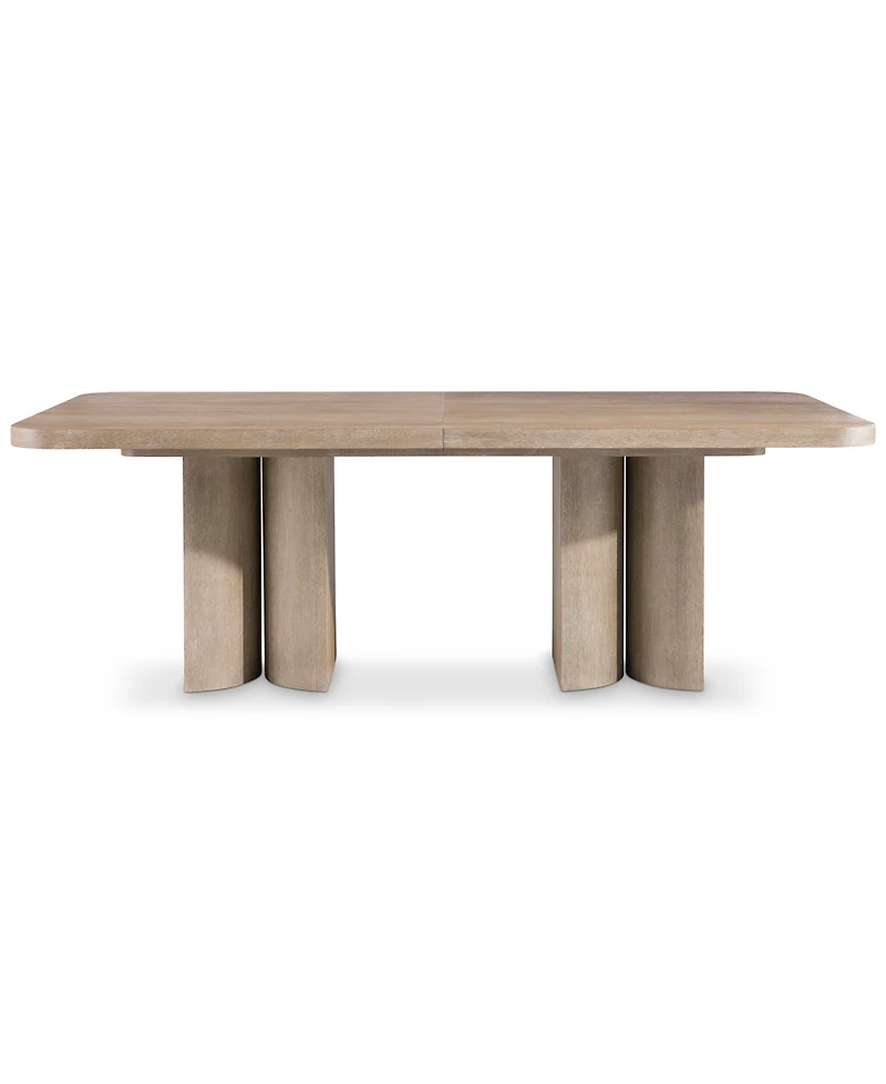 Bernhardt Loggia 7-Pc. Wood Rectangle Table and Upholstered Arm Chairs Dining Set