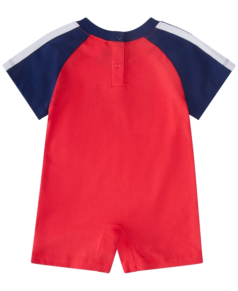 adidas Baby Boys' Short-Sleeve 3-Stripe Coverall