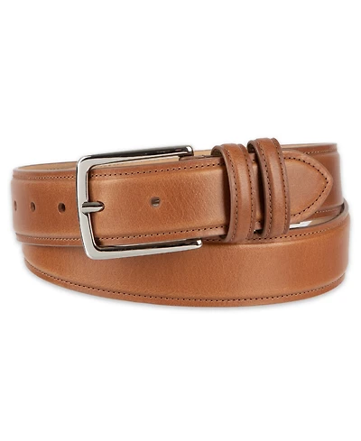 Club Room Men's Luxury Drop Edge Stitched Leather Belt, Macy's Exclusive