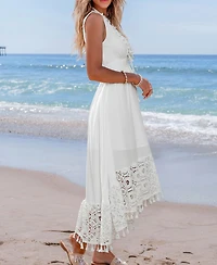 Cupshe Women's Luna Glow White Midi Beach Dress
