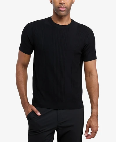 Xray Men's Crew Rib Neck Raised Stripe Sweater