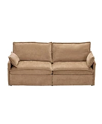 Streamdale Furniture Versatile 3-in-1 Chenille Sleeper Sofa with Storage & Charging