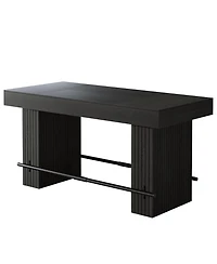 Tribesigns 62.2Inch Bar Table, Industrial Counter Height Pub Dining Large Home Unit