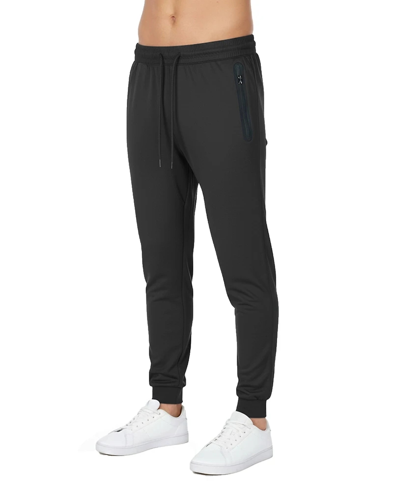 Blu Rock Men's Slim-Fit Tech Joggers Zipper Pockets Sweatpants