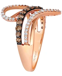 Le Vian Vanilla Diamond (1/4 ct. t.w.) & Chocolate Diamond (11/25 ct. t.w.) Ring in 14k Strawberry Gold