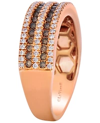 Le Vian Chocolate Diamond (0.41 ct. t.w.) & Vanilla Diamond (0.32 ct. t.w.) Ring in 14k Strawberry Gold