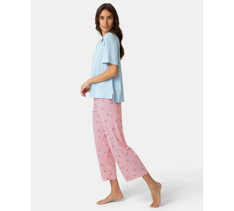 Hue Women's Short-Sleeve Candied Boxy Sleep T-Shirt