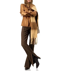 Ivonne Women's Solid Long Sleeve Satin Shirt