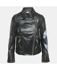 Pre-Owned Zadig & Voltaire Women's Black Leather Kawai Biker Jacket