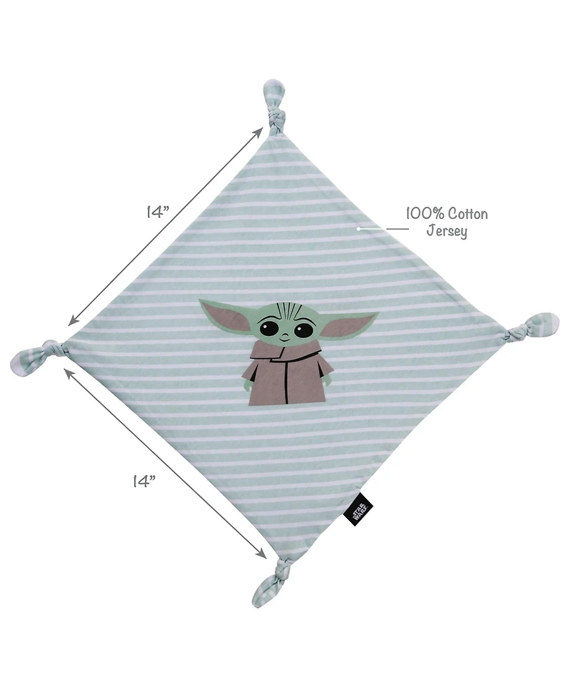 Lambs & Ivy Baby Star Wars Mandalorian Grogu Cotton Jersey Security Blanket/Lovey