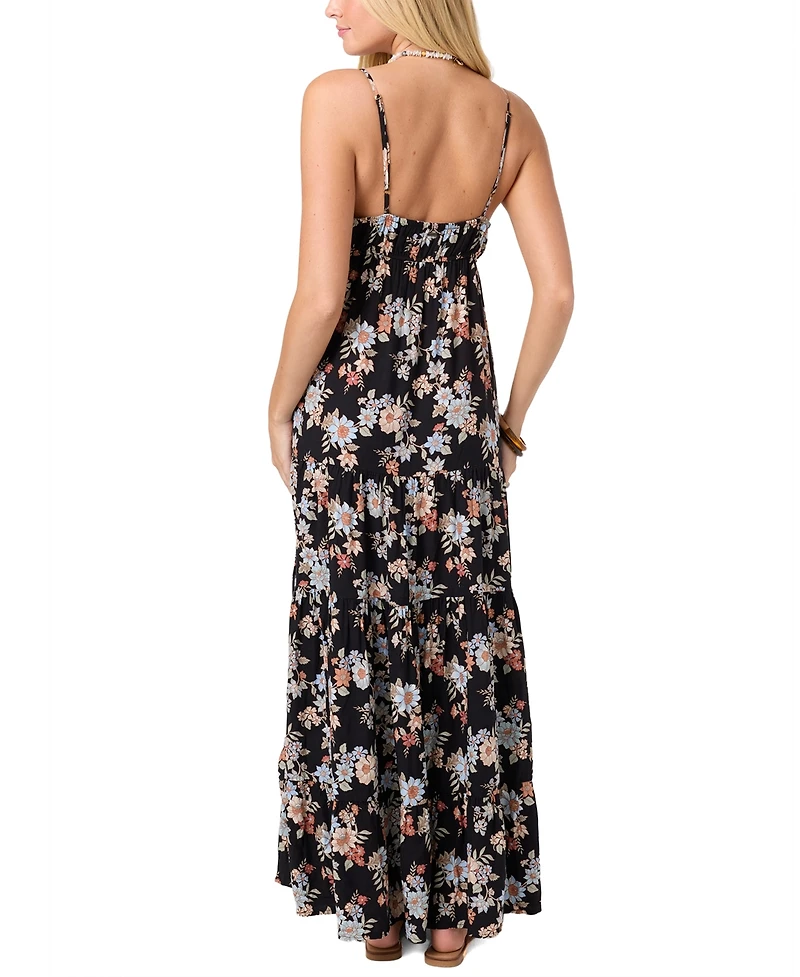 O'Neill Women's Lillie Adjustable Strap Printed Maxi Dress