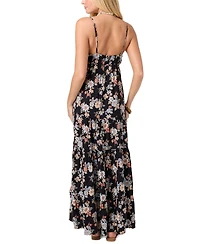 O'Neill Women's Lillie Adjustable Strap Printed Maxi Dress